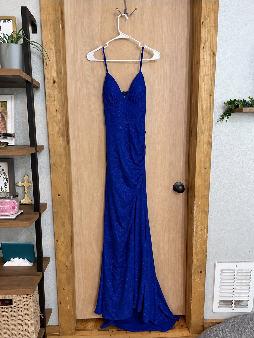 Elegant Royal Blue Spaghetti Strap Formal Dress